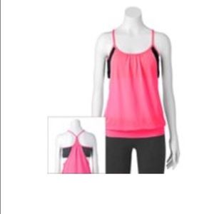 Mock Layered Bralette & Racerback Sleeveless Tank